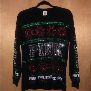 PINK VS Bling Long Sleeve Christmas Shirt